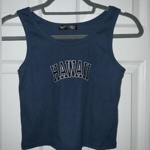 HAWAII embroidered crop tank